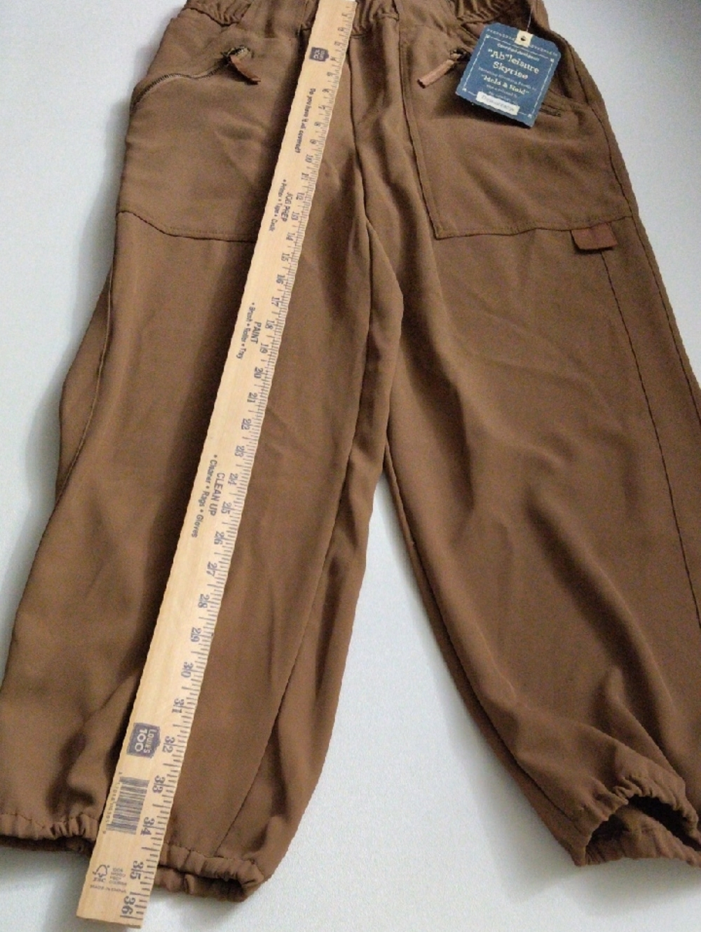 Democracy Women's Brown Elastic Cuff  Pants New Size PS - Picture 5 of 5
